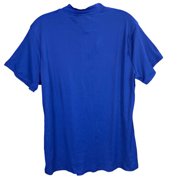 Love J Short Sleeve Quarter Zip Blue Rib Knit Top 2X NWT - Picture 2 of 7